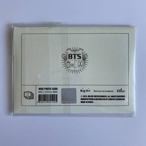 BTS 2ND MUSTER 'ZIP CODE: 22920' 2016 MINI PHOTOCARD SET